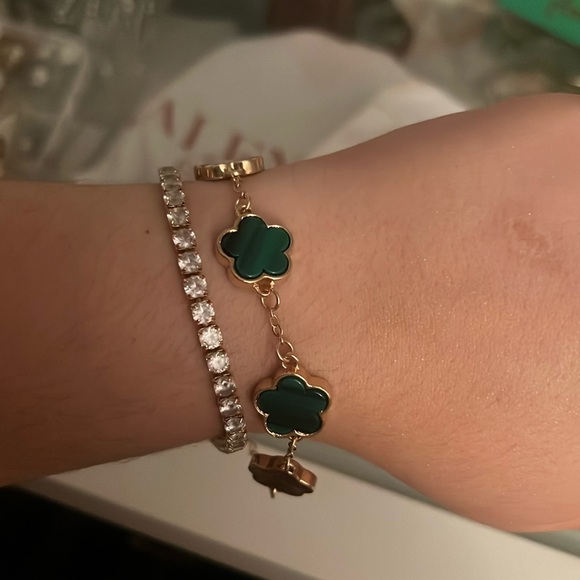 Emerald green gold jewelry set - Picture 1 of 5